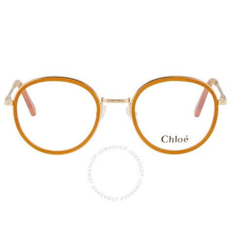 Chloe Ladies Yellow Square Eyeglass Frames CE2150 829 50